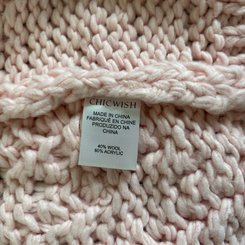 Chicwish Pink Knit Your Love Cardigan - Picture 5 of 10